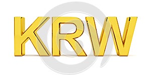 KRW South Korean won currency code