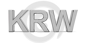 KRW South Korean won currency code