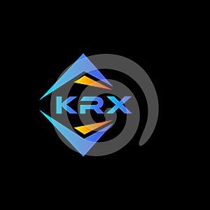 KRX abstract technology logo design on Black background. KRX creative initials letter logo concept photo