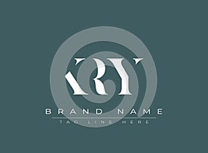 KRY abstract letter logo design