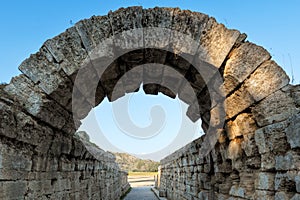 Krypte is the Stadium Monumental Entrance in Olympia, Greece