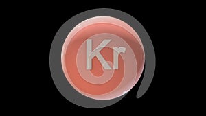 Krypton Chemical Element 3D Illustration photo