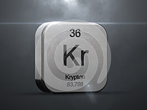 Krypton element from the periodic table