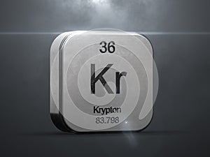 Krypton element from the periodic table photo