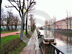 The Kryukov canal quay in autumn, Saint-Petersburg, Russia