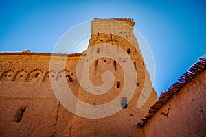 Ksar Ait Ben haddou, old Berber adobe-brick village or kasbah. Ouarzazate, Draa-Tafilalet, Morocco, North Africa.