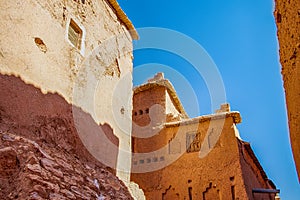 Ksar Ait Ben haddou, old Berber adobe-brick village or kasbah. Ouarzazate, Draa-Tafilalet, Morocco, North Africa.