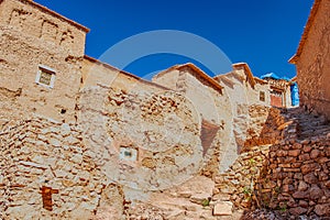 Ksar Ait Ben haddou, old Berber adobe-brick village or kasbah. Ouarzazate, Draa-Tafilalet, Morocco, North Africa.