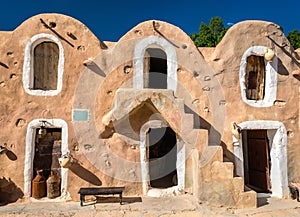 Ksar Hadada in in southeastern Tunisia. Star Wars were filmed here.