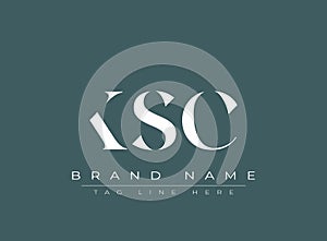 KSC abstract letter logo design