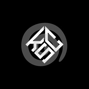 KSC letter logo design on black background. KSC creative initials letter logo concept. KSC letter design