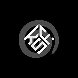 KSF letter logo design on black background. KSF creative initials letter logo concept. KSF letter design