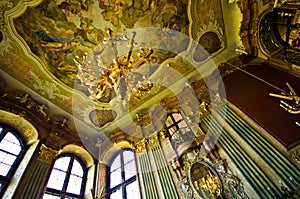 Ksiaz Castle Poland ceiling