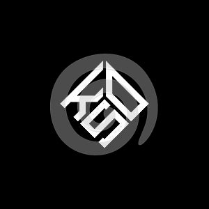 KSO letter logo design on black background. KSO creative initials letter logo concept. KSO letter design