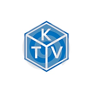 KTV letter logo design on black background. KTV creative initials letter logo concept. KTV letter design photo