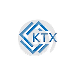 KTX letter logo design on white background. KTX creative circle letter logo concept. KTX letter design.KTX letter logo design on