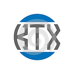 KTX letter logo design on white background. KTX creative initials circle logo concept. KTX letter design