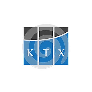 KTX letter logo design on WHITE background. KTX creative initials letter logo concept. KTX letter design