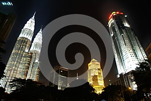 Kuala lumpur city night view