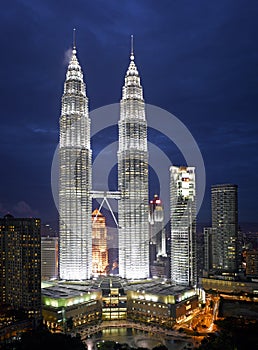 Kuala Lumpur Cityscape with twin tower