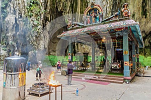 KUALA LUMPUR, MALAYISA - MARCH 30, 2018: Hindu temple in Batu caves in Kuala Lumpur, Malays