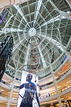 Suria KLCC Mall. Famous landmark shopping located in Petronas Twin Towers, Kuala Lumpur, Malaysia.