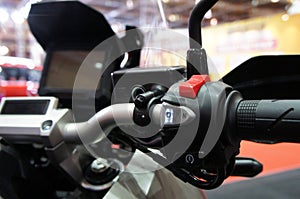 Motorcycle ignition and engine kill button.