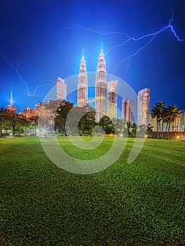 Kuala Lumpur night Scenery in the park, Malaysia