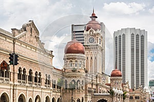 Kuala Lumpur skyline around Merdeka square