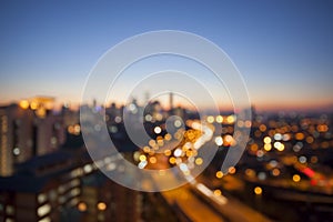 Kuala Lumpur Skyline with Highway Blurred Background