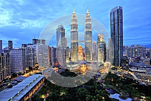 Kuala Lumpur Skyline with Petronas Towers