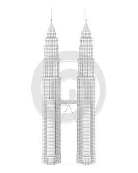 Kuala Lumpur Twin Tower Isolated