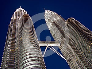 Kuala Lumpur Twin Towers during blue hour
