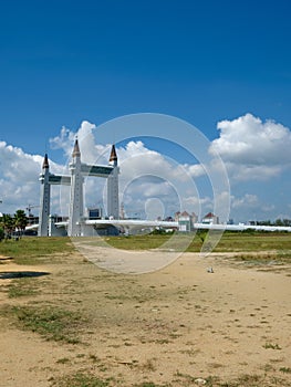 Kuala Terengganu Drawbridge in Kuala Terengganu, Terengganu, Malaysia.