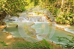 Kuang Si waterfalls at Laos.