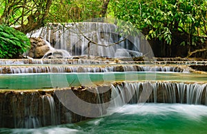 Kuang Xi Waterfall, Luangprabang, Laos. photo