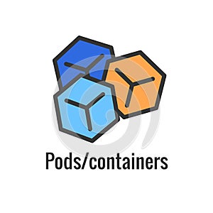 Kubernetes Development and Environment Icon Showing Aspect