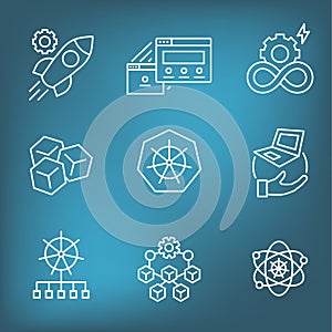 Kubernetes Development Environment Infographic Icon Set