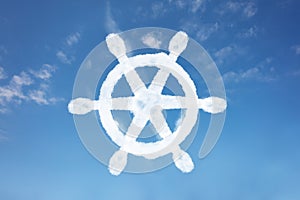 Kubernetes helm software cloud concept in the sky