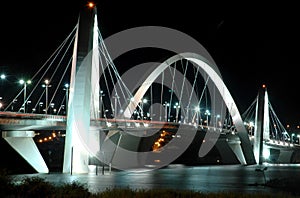 Kubitschek Bridge reflected in the lake