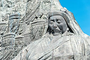 Kublai Khan Statue at Site of Xanadu (World Heritage site). a famous historic site in Zhenglan Banner, Xilin Gol, Inner