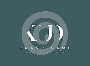 KUD abstract letter logo design