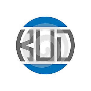 KUD letter logo design on white background. KUD creative initials circle logo concept. KUD letter design