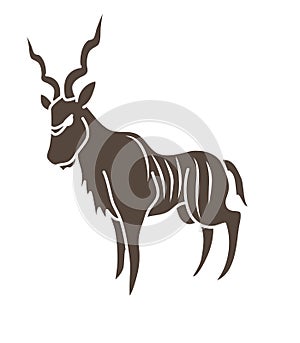 Kudu cartoon graphic vector