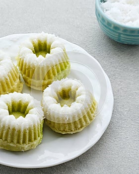 Kue Putu Ayu, a traditional Indonesian snack.