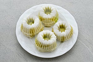 Kue Putu Ayu, a traditional Indonesian snack.