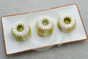 Kue Putu Ayu, a traditional Indonesian snack.