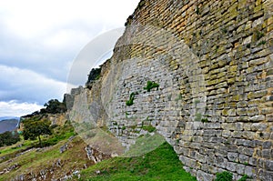 City walls of Kuelap Peru.