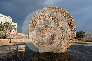 Kufer Abu Badd Rolling Stone at Mount Nebo, Jordan