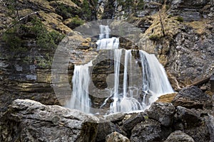 Kuhflucht Waterfalls near Farchant village, Upper Bavaria, Germany